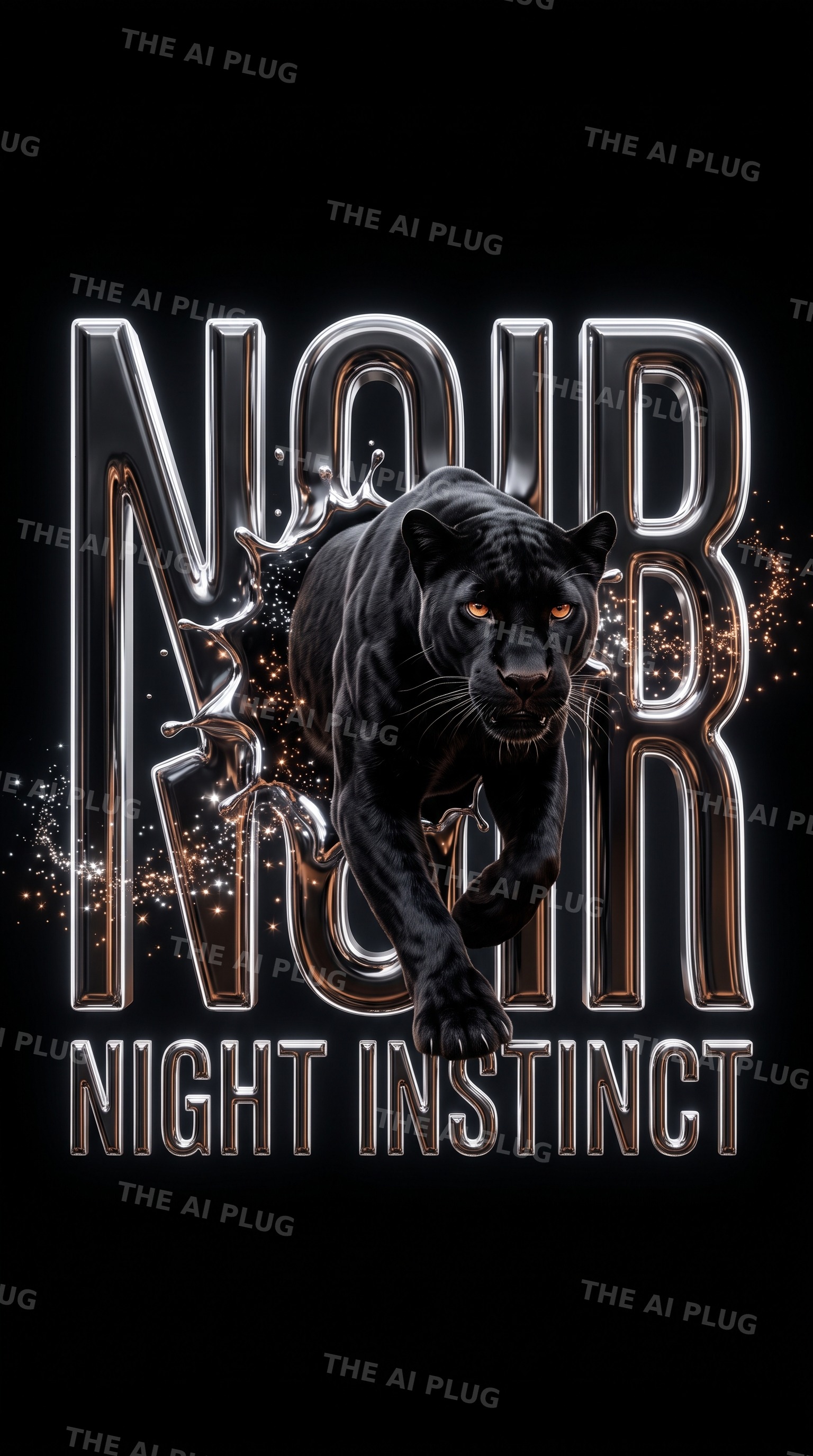 Animal typography example generated from Animal Typography Studio prompts